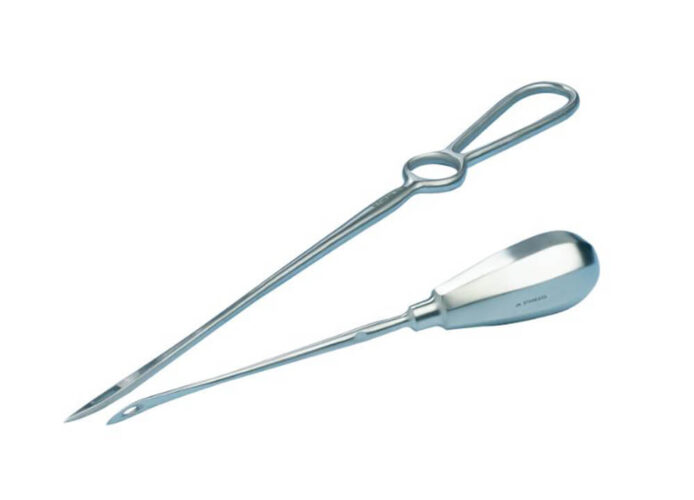 ビューナー針(牡牛 膣脱整復固定用縫合針)